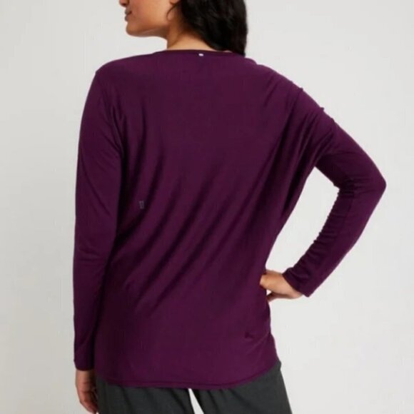Kit and Ace Merino Wave Long Sleeve Tee - Black Walnut - Sz XS - Picture 3 of 11